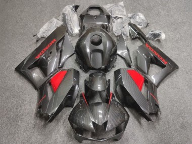 Carenados Moto Honda CBR600RR 2013-2023 - Falso FibraCarbono Rojo