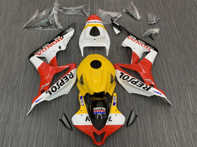 Carenados Moto Honda CBR600RR 2007-2008 - Amarillo Blanco Rojo Negro Brillante Repsol HRC