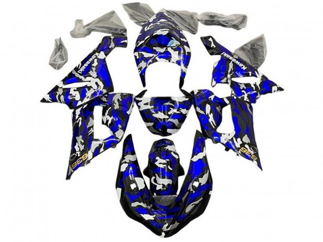 Carenados Moto Kawasaki ZX6R 2005-2006 - Azul Camouflage
