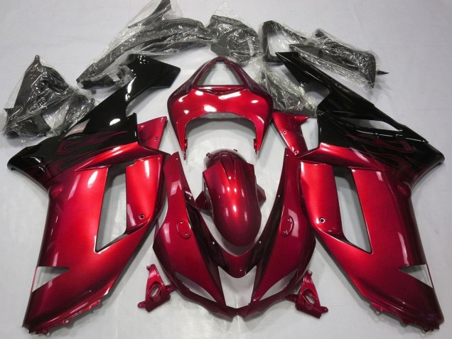 Carenados Moto Kawasaki ZX6R 2007-2008 - Rojo Caramelo Negro