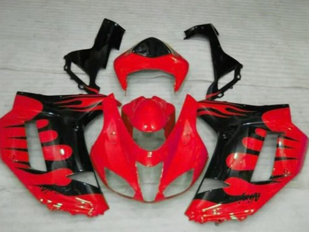Carenados Moto Kawasaki ZX6R 2007-2008 - Rojo Negro Llama