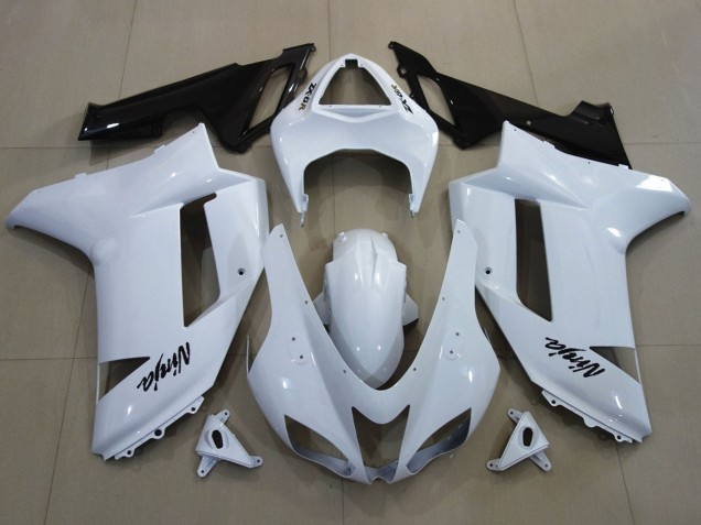Carenados Moto Kawasaki ZX6R 2007-2008 - Blanco Negro
