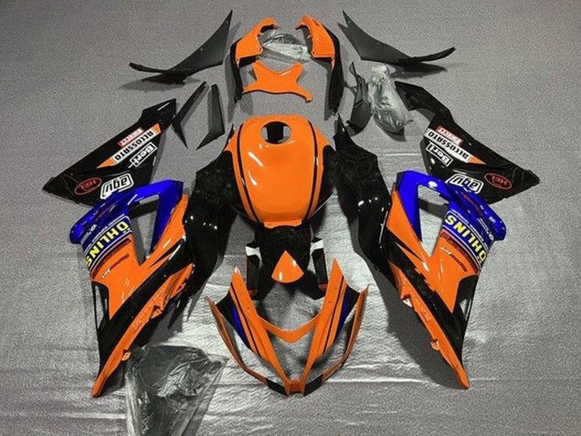 Carenados Moto Kawasaki ZX6R 2013-2018 - Naranja Azul Negro