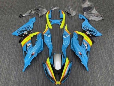 Carenados Moto Kawasaki ZX6R 2013-2018 - Azul Claro Amarillo Naranja Negro Plata