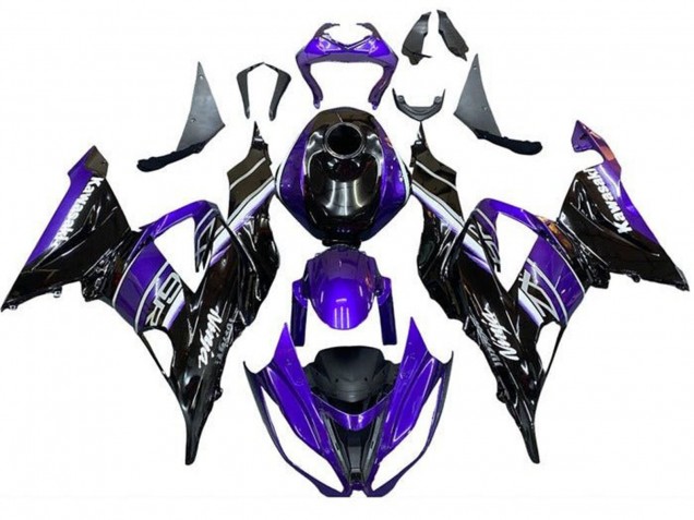 Carenado Moto Kawasaki ZX6R 2013-2018 - Azul Negro Brillante