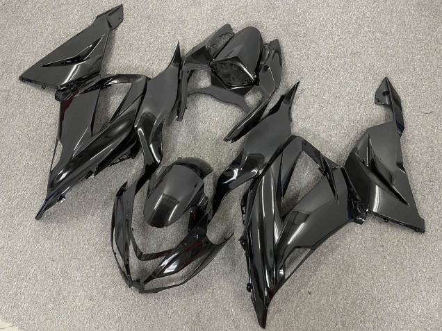 Carenado Moto Kawasaki ZX6R 2013-2018 - Negro Brillante Negro Mate