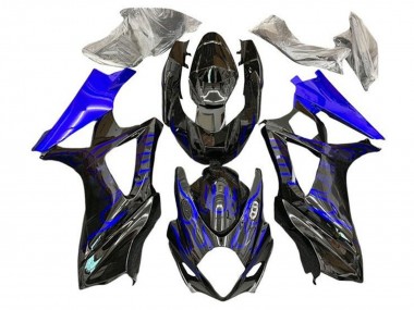 Carenados Moto Suzuki GSXR 1000 2005-2006 - Negro Azul Llama