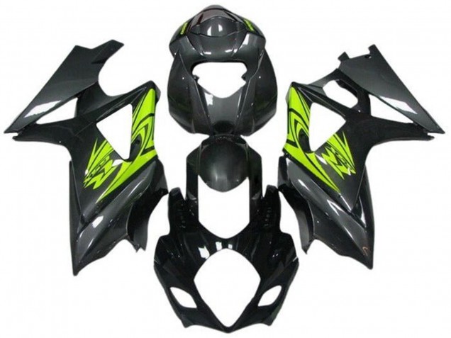 Carenados Moto Suzuki GSXR 1000 2005-2006 - Negro Gris Neon Amarillo