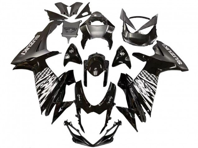 Carenados Moto Suzuki GSXR 600 / GSXR 750 2011-2024 - Negro Brillante Plata