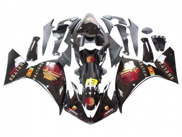 Carenados Moto Yamaha YZF 1000 R1 2009-2011 - Negro Brillante Rojo Amarillo Sheltes