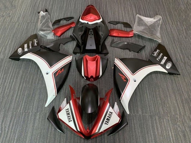 Carenados Moto Yamaha YZF 1000 R1 2009-2011 - Blanco Rojo Negro Mate
