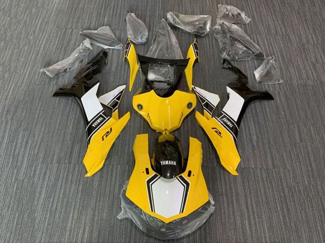 Kits Carenado Moto Yamaha YZF 1000 R1 2015-2019 - Amarillo Blanco Negro