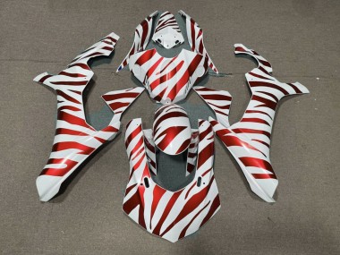 Carenados Moto Yamaha YZF 1000 R1 2015-2019 - Blanco Rojo Cebra