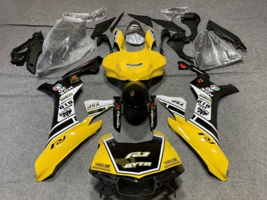 Carenados Moto Yamaha YZF 1000 R1 2020-2025 - Amarillo Blanco Negro Brillante GYTR
