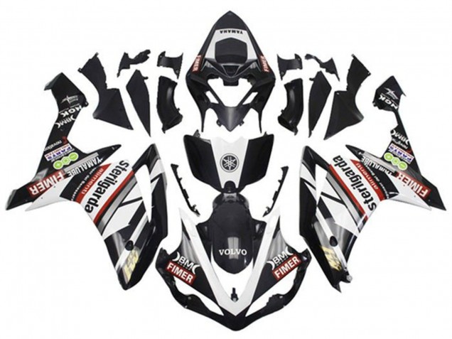 Carenados Moto Yamaha YZF 1000 R1 2007-2008 - Blanco Rojo Negro Volvo Fimer Yamalube Sterilgarda
