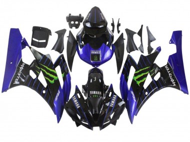 Carenados Moto Yamaha YZF R6 2006-2007 - Azul Negro Verde Monstruo