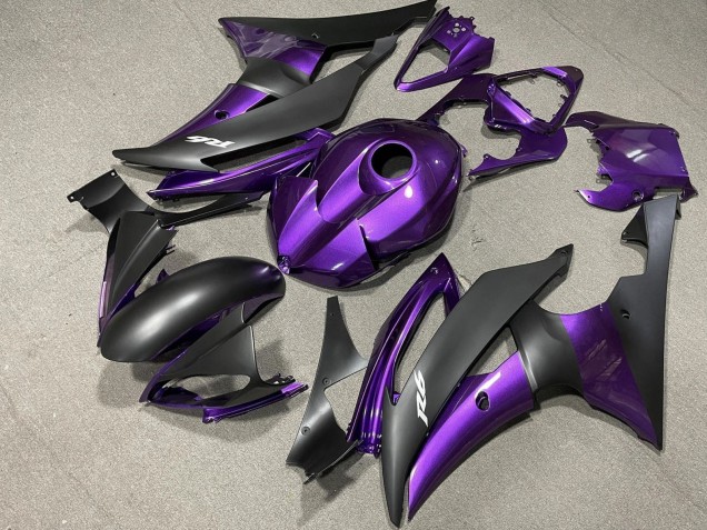 Carenado Moto Yamaha YZF R6 2008-2016 - Púrpura Negro Mate
