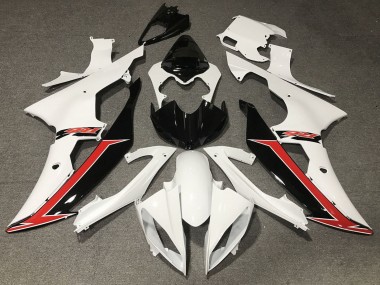 Carenado Moto Yamaha YZF R6 2008-2016 - Blanco Rojo Negro Brillante