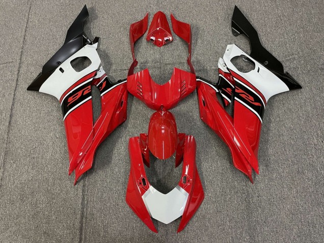 Carenados Moto Yamaha YZF R6 2017-2023 - Blanco Rojo Negro Mate