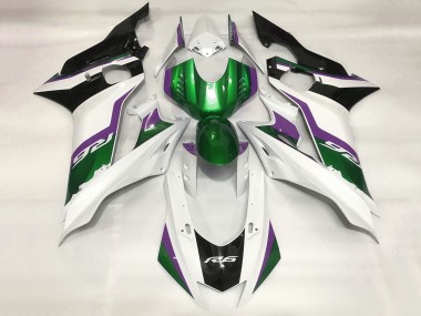 Carenados Moto Yamaha YZF R6 2017-2023 - Blanco Verde Púrpura Negro