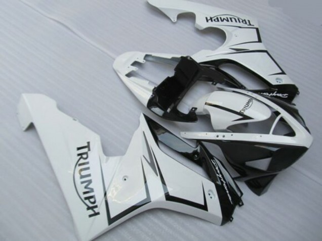 Carenados Moto Triumph Daytona 675 Triple 2006-2008 - Blanco Negro Brillante
