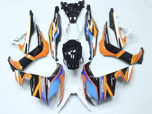 Carenados Moto Honda ADV150 2018-2021 - Azul Naranja Negro Brillante