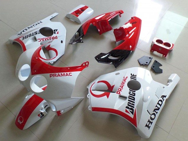 Carenados Moto Honda CBR250RR MC22 1990-1998 - Blanco Rojo Pramac Bridgestone