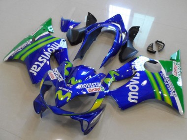 Carenados Moto Honda CBR600 F4i 2004-2007 - Azul Verde MoviStar Castrol