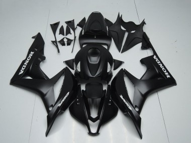 Carenados Moto Honda CBR600RR 2007-2008 - Negro Mate Blanco Calcomanías