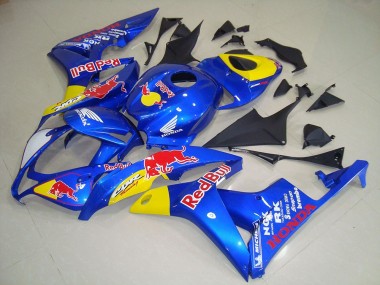 Carenado Moto Honda CBR600RR 2007-2008 - Azul Amarillo Rojo Bull