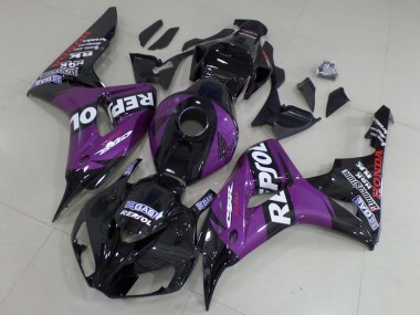 Carenados Moto Honda CBR1000RR 2006-2007 - Negro Brillante Púrpura Repsol