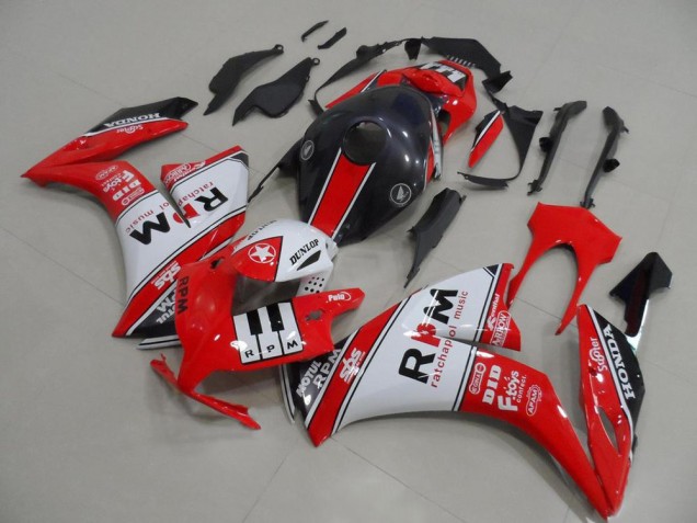 Carenados Moto Honda CBR1000RR 2012-2016 - Blanco Rojo Negro Brillante Rpm