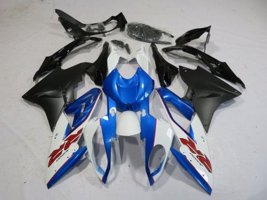 Carenado Moto BMW S1000RR 2015-2016 - Blanco Azul Negro Mate