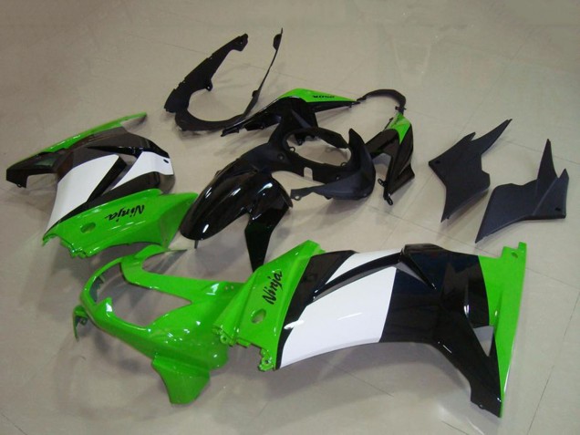 Carenados Moto Kawasaki ZX250R 2008-2012 - Verde Blanco Negro Brillante