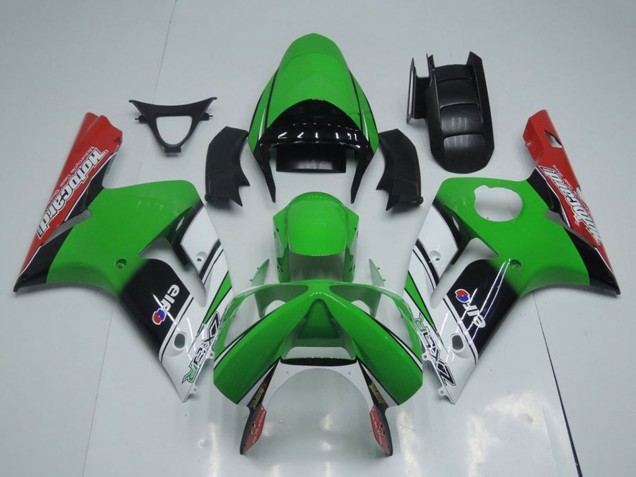 Carenados Moto Kawasaki ZX6R 2003-2004 - Verde Blanco Negro Rojo Motocard