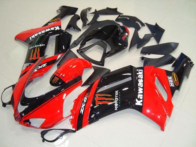 Carenados Moto Kawasaki ZX6R 2007-2008 - Monstruo In Rojo