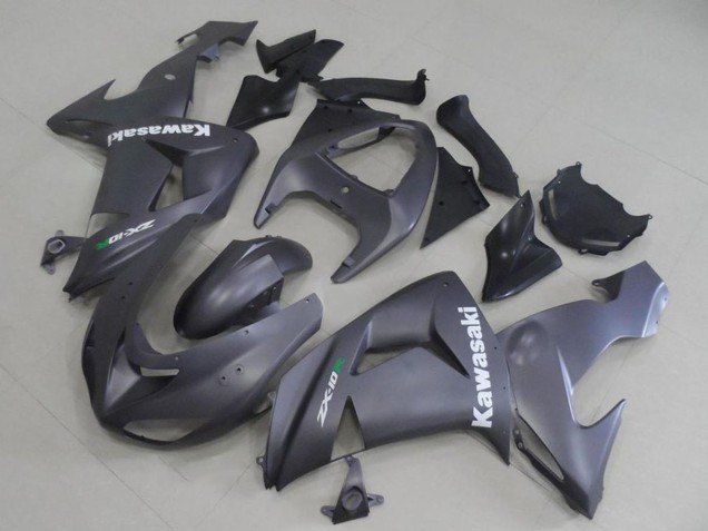 Carenados Moto Kawasaki ZX10R 2006-2007 - Gris Mate Blanco Calcomanía