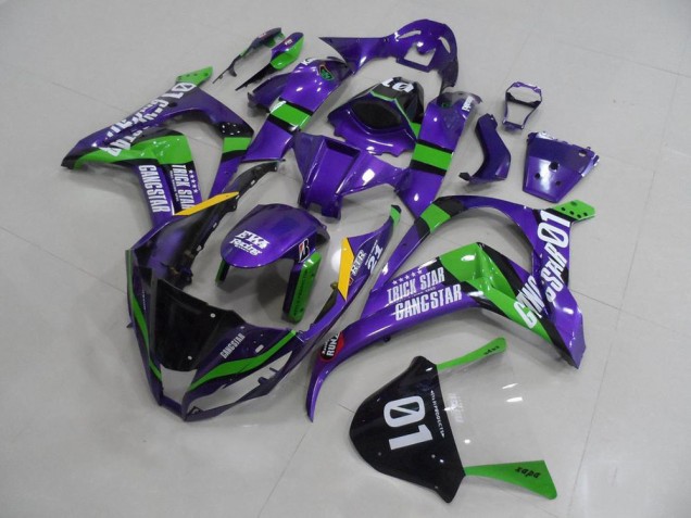 Carenados Moto Kawasaki ZX10R 2011-2015 - Púrpura Verde Negro Blanco Trick Star Gangstar EVA Racing 01