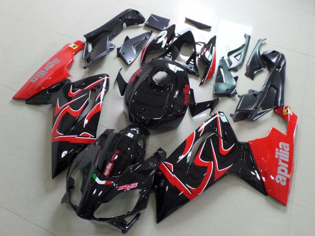 Carenado Moto Aprilia RS125 2006-2011 - Negro Brillante Rojo