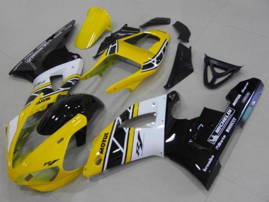 Carenados Moto Yamaha YZF R1 2000-2001 - Amarillo Blanco Negro Anniversary Motul Michelin