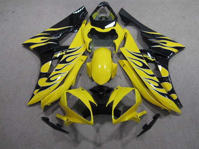 Carenados Moto Yamaha YZF R6 2006-2007 - Amarillo Negro Llama