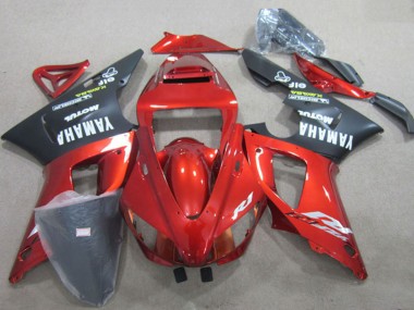 Carenados Moto Yamaha YZF R1 1998-1999 - Rojo Negro Blanco Calcomanía