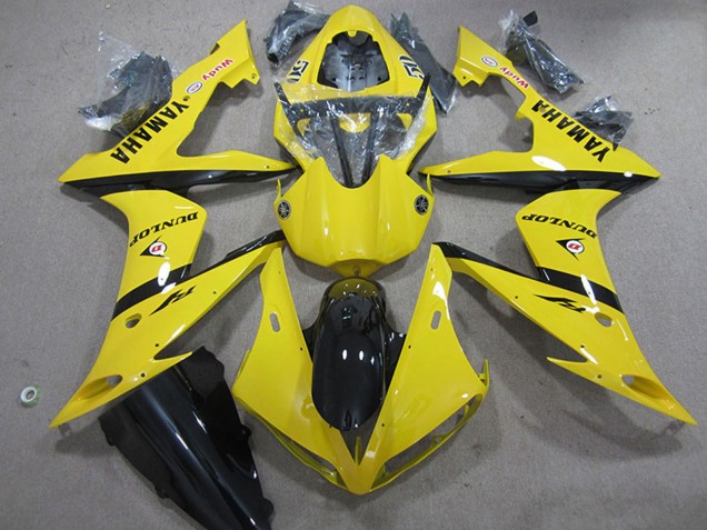 Carenados Moto Yamaha YZF R1 2004-2006 - Amarillo Negro Brillante Dunlop