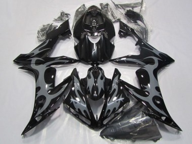 Carenados Moto Yamaha YZF R1 2004-2006 - Negro Brillante Gris Llama