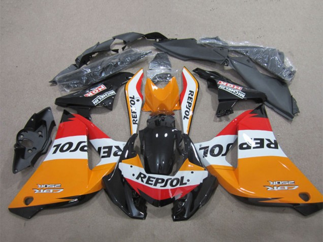 Carenados Moto Honda CBR125R 2011-2016 - Naranja Blanco Rojo Negro Brillante Repsol