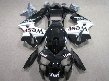 Carenados Moto Honda CBR600RR 2003-2004 - Negro Brillante Blanco West