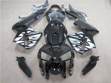 Carenado Moto Honda CBR600RR 2005-2006 - Negro Brillante Plata Llama