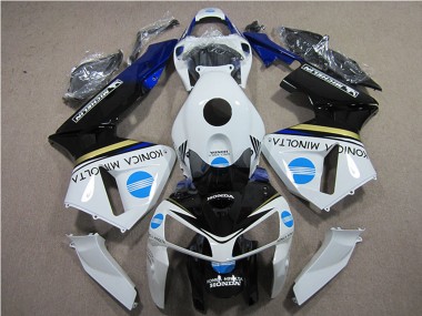 Carenados Moto Honda CBR600RR 2005-2006 - Blanco Azul Amarillo Negro Brillante Konica Minolta