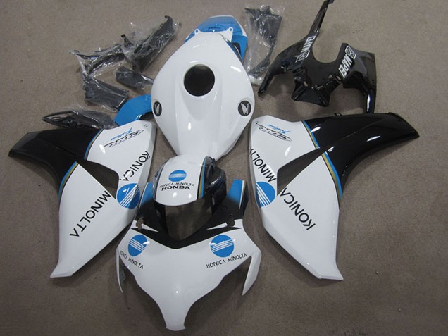 Carenado Moto Honda CBR1000RR 2008-2011 - Blanco Azul Negro Brillante Konica Minolta