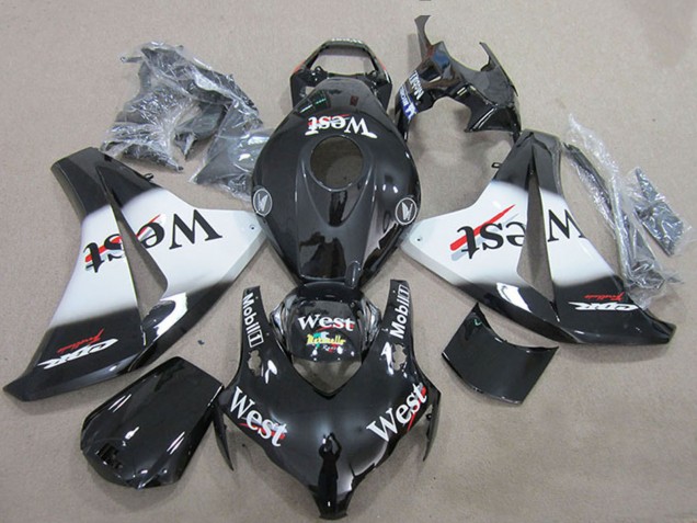 Carenados Moto Honda CBR1000RR 2008-2011 - Negro Brillante Blanco West